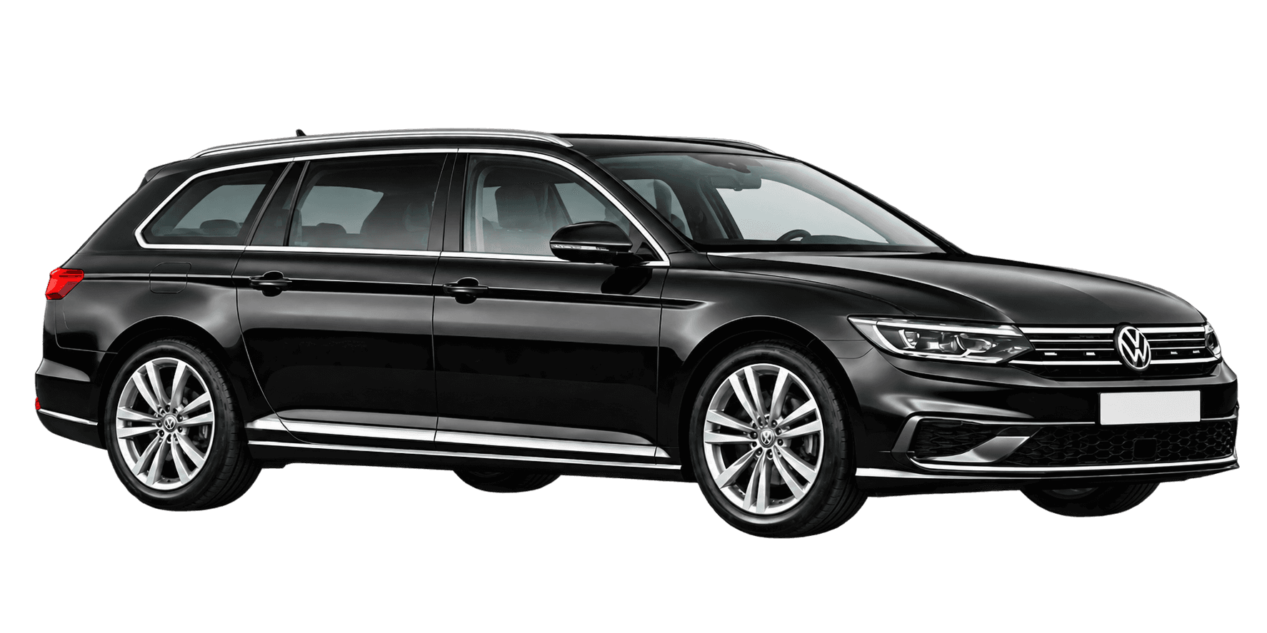 Schwarzer VW Passat aus der Running Wolves Flotte